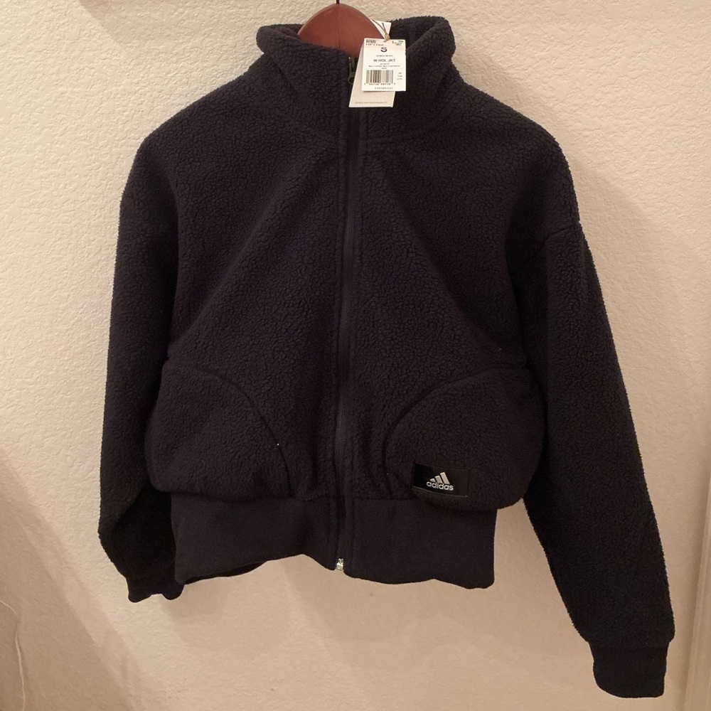 NEW W TAGS! Black Adidas Fleece Jacket